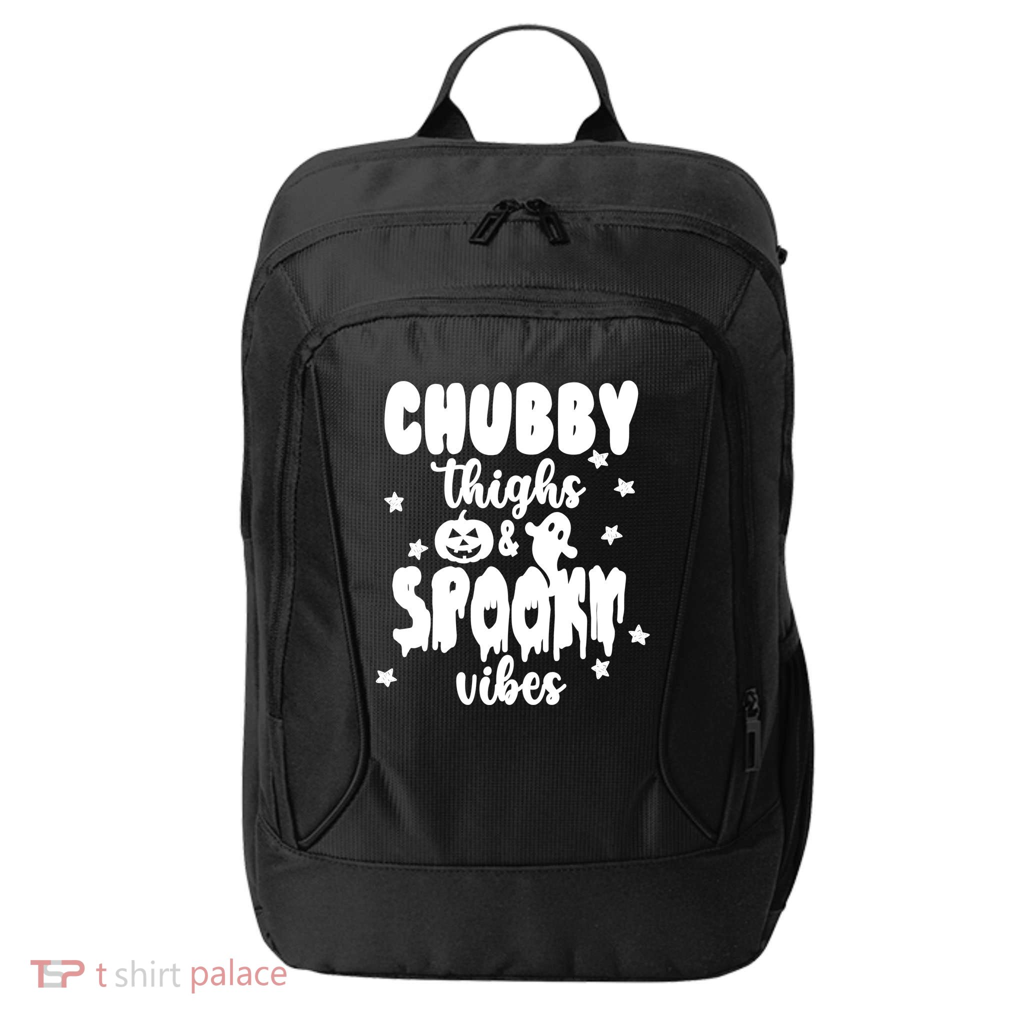 Chubby Thighs And Spooky Vibes Cute Halloween City Backpack