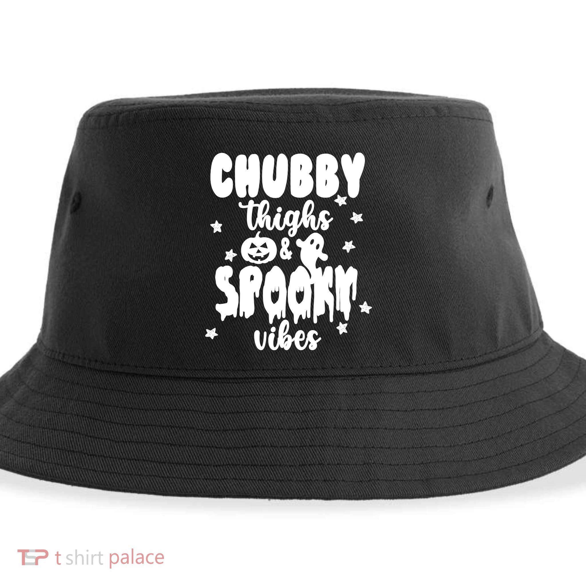 Chubby Thighs And Spooky Vibes Cute Halloween Sustainable Bucket Hat