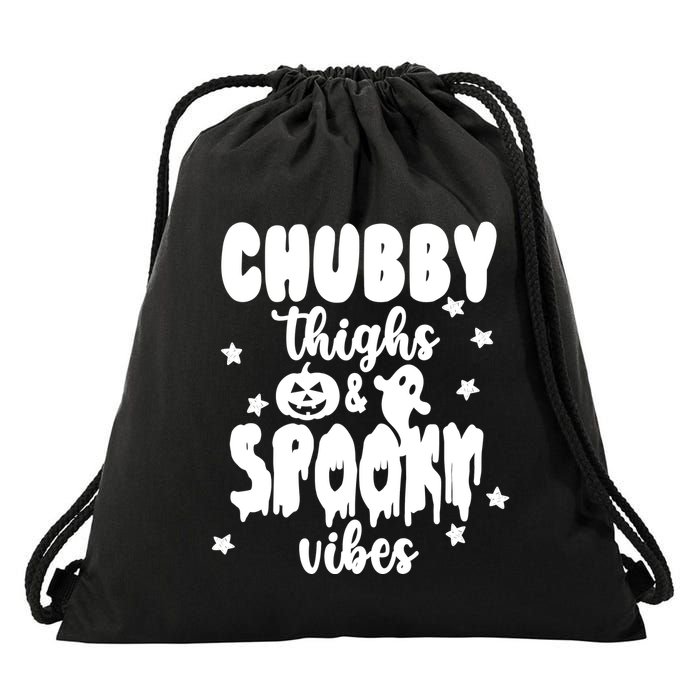 Chubby Thighs And Spooky Vibes Cute Halloween Drawstring Bag