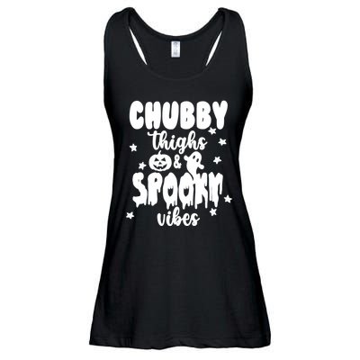 Chubby Thighs And Spooky Vibes Cute Halloween Ladies Essential Flowy Tank