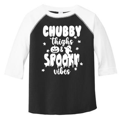 Chubby Thighs And Spooky Vibes Cute Halloween Toddler Fine Jersey T-Shirt