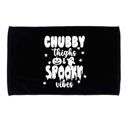 Chubby Thighs And Spooky Vibes Cute Halloween Microfiber Hand Towel