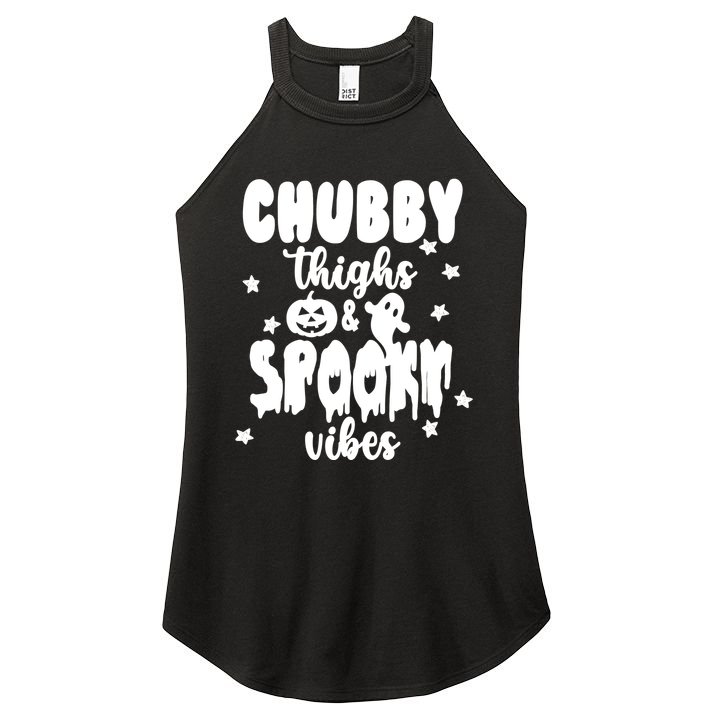 Chubby Thighs And Spooky Vibes Cute Halloween Women's Perfect Tri Rocker Tank