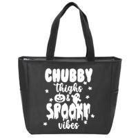 Chubby Thighs And Spooky Vibes Cute Halloween Zip Tote Bag