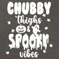 Chubby Thighs And Spooky Vibes Cute Halloween Cotton Canvas Backpack