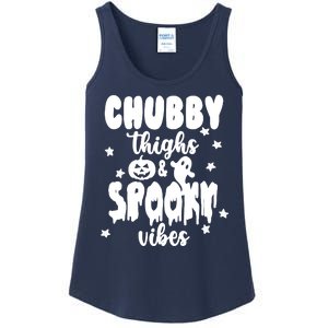 Chubby Thighs And Spooky Vibes Cute Halloween Ladies Essential Tank