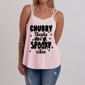 Chubby Thighs And Spooky Vibes Cute Halloween Women's Strappy Tank