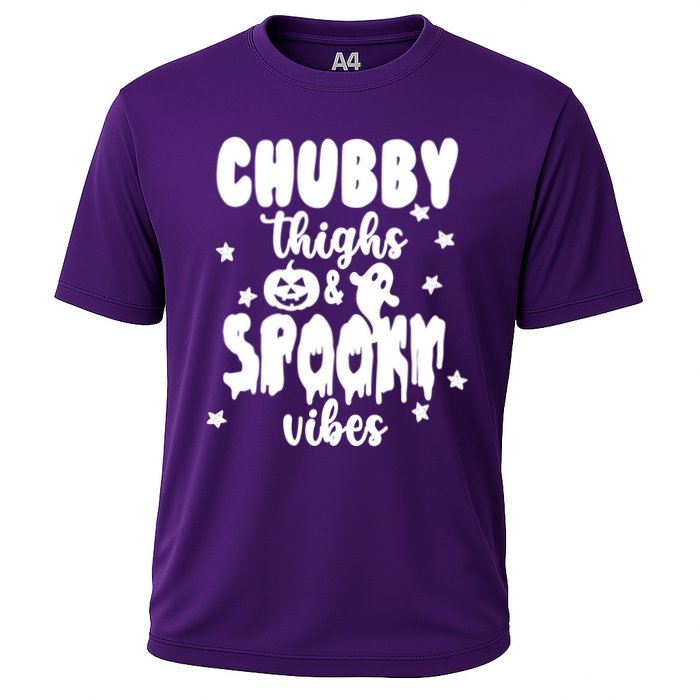 Chubby Thighs And Spooky Vibes Cute Halloween Cooling Performance Crew T-Shirt