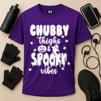 Chubby Thighs And Spooky Vibes Cute Halloween Cooling Performance Crew T-Shirt