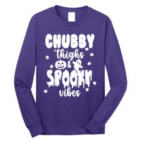 Chubby Thighs And Spooky Vibes Cute Halloween Long Sleeve Shirt