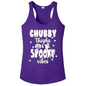 Chubby Thighs And Spooky Vibes Cute Halloween Ladies PosiCharge Competitor Racerback Tank