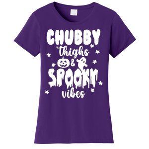 Chubby Thighs And Spooky Vibes Cute Halloween Women's T-Shirt