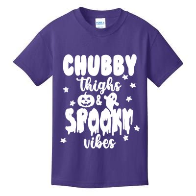 Chubby Thighs And Spooky Vibes Cute Halloween Kids T-Shirt