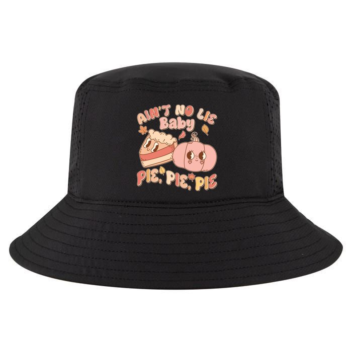 Cute Thanksgiving Aint No Lie Baby Pie Pie Pie Retro Cartoon Pumpkin Pie Cool Comfort Performance Bucket Hat