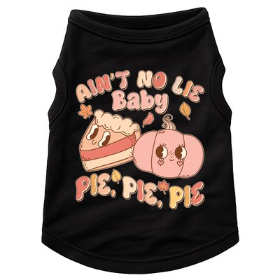 Cute Thanksgiving Aint No Lie Baby Pie Pie Pie Retro Cartoon Pumpkin Pie Doggie Tank
