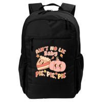 Cute Thanksgiving Aint No Lie Baby Pie Pie Pie Retro Cartoon Pumpkin Pie Backpack