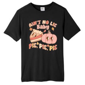 Cute Thanksgiving Aint No Lie Baby Pie Pie Pie Retro Cartoon Pumpkin Pie Tall Fusion ChromaSoft Performance T-Shirt