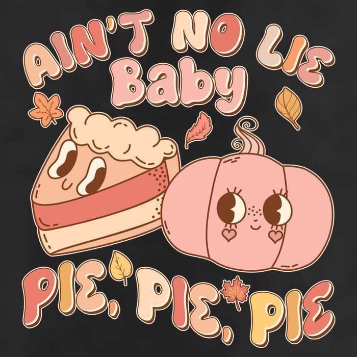 Cute Thanksgiving Aint No Lie Baby Pie Pie Pie Retro Cartoon Pumpkin Pie 11oz C Handle Ceramic Mug