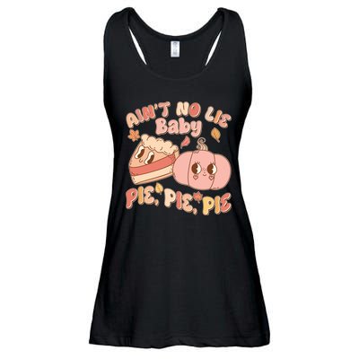 Cute Thanksgiving Aint No Lie Baby Pie Pie Pie Retro Cartoon Pumpkin Pie Ladies Essential Flowy Tank
