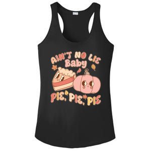 Cute Thanksgiving Aint No Lie Baby Pie Pie Pie Retro Cartoon Pumpkin Pie Ladies PosiCharge Competitor Racerback Tank