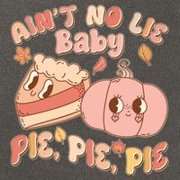 Cute Thanksgiving Aint No Lie Baby Pie Pie Pie Retro Cartoon Pumpkin Pie Cotton Canvas Backpack