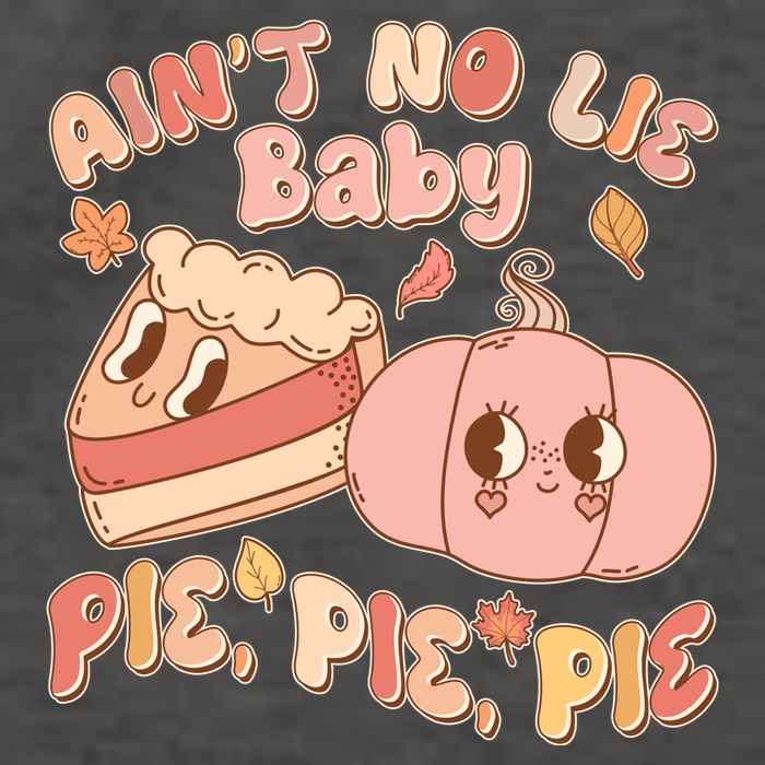 Cute Thanksgiving Aint No Lie Baby Pie Pie Pie Retro Cartoon Pumpkin Pie Vector Backpack