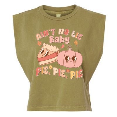 Cute Thanksgiving Aint No Lie Baby Pie Pie Pie Retro Cartoon Pumpkin Pie Garment-Dyed Women's Muscle Tee