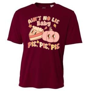 Cute Thanksgiving Aint No Lie Baby Pie Pie Pie Retro Cartoon Pumpkin Pie Cooling Performance Crew T-Shirt