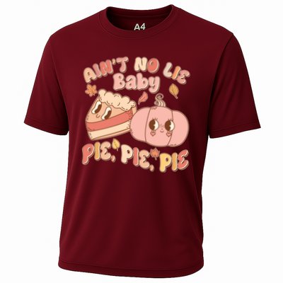 Cute Thanksgiving Aint No Lie Baby Pie Pie Pie Retro Cartoon Pumpkin Pie Performance Shirt