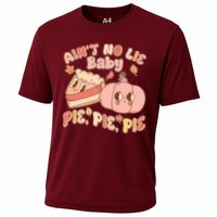 Cute Thanksgiving Aint No Lie Baby Pie Pie Pie Retro Cartoon Pumpkin Pie Cooling Performance Crew T-Shirt
