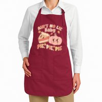 Cute Thanksgiving Aint No Lie Baby Pie Pie Pie Retro Cartoon Pumpkin Pie Apron