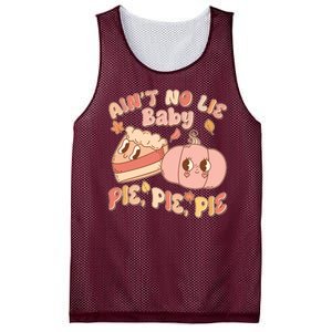 Cute Thanksgiving Aint No Lie Baby Pie Pie Pie Retro Cartoon Pumpkin Pie Mesh Reversible Basketball Jersey Tank