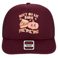 Cute Thanksgiving Aint No Lie Baby Pie Pie Pie Retro Cartoon Pumpkin Pie Trucker Hat