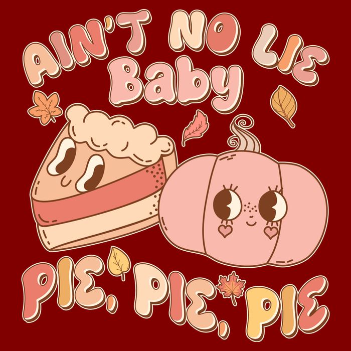 Cute Thanksgiving Aint No Lie Baby Pie Pie Pie Retro Cartoon Pumpkin Pie Trucker Hat