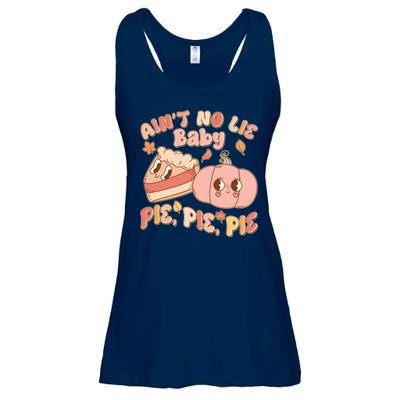 Cute Thanksgiving Aint No Lie Baby Pie Pie Pie Retro Cartoon Pumpkin Pie Ladies Essential Flowy Tank