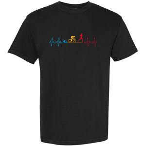 Cool Triathlon Art Triathlete Endurance Sport Garment-Dyed Heavyweight T-Shirt