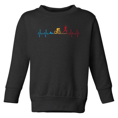 Cool Triathlon Art Triathlete Endurance Sport Toddler Sweatshirt