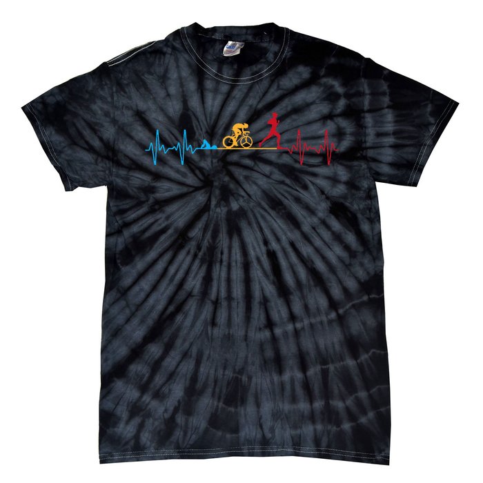 Cool Triathlon Art Triathlete Endurance Sport Tie-Dye T-Shirt