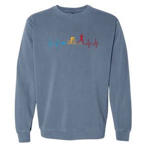 Cool Triathlon Art Triathlete Endurance Sport Garment-Dyed Sweatshirt