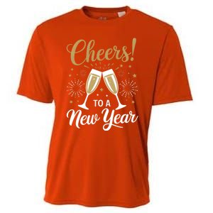 Cheers To A New Year Happy New Year 2025 Funny Gift Cooling Performance Crew T-Shirt