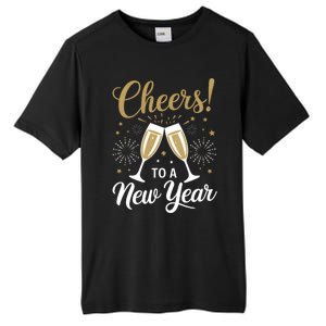 Cheers To A New Year Happy New Year 2025 Funny Gift Tall Fusion ChromaSoft Performance T-Shirt