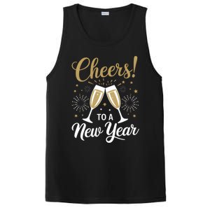 Cheers To A New Year Happy New Year 2025 Funny Gift PosiCharge Competitor Tank