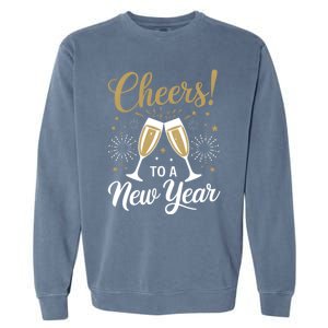 Cheers To A New Year Happy New Year 2025 Funny Gift Garment-Dyed Sweatshirt