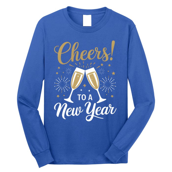 Cheers To A New Year Happy New Year 2025 Funny Gift Long Sleeve Shirt