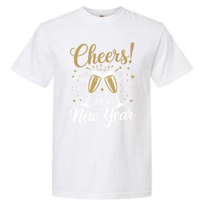 Cheers To A New Year Happy New Year 2025 Funny Gift Garment-Dyed Heavyweight T-Shirt