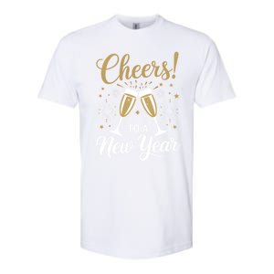 Cheers To A New Year Happy New Year 2025 Funny Gift Softstyle CVC T-Shirt