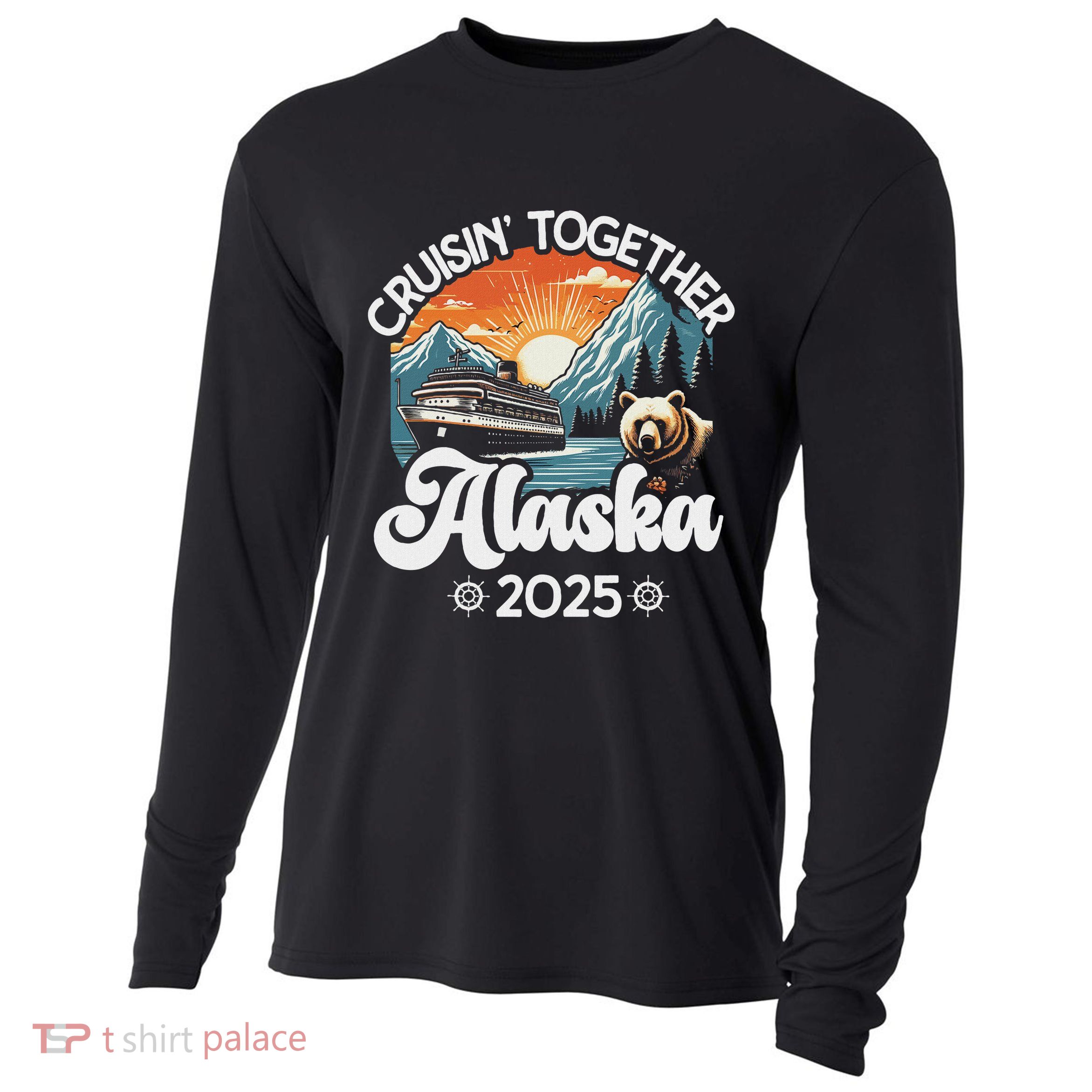 Cruisin Together Alaska 2025 Family Friend Alaska Cruise Cooling Performance Long Sleeve Crew