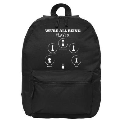 Conspiracy Theorist Anti Government Conspiracy Chess 16 in Basic Backpack