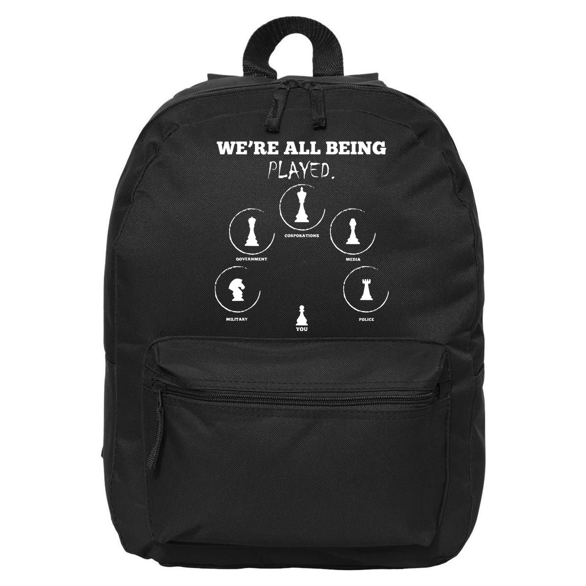 Conspiracy Theorist Anti Government Conspiracy Chess 16 in Basic Backpack