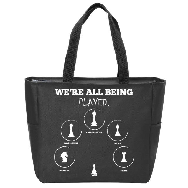 Conspiracy Theorist Anti Government Conspiracy Chess Zip Tote Bag